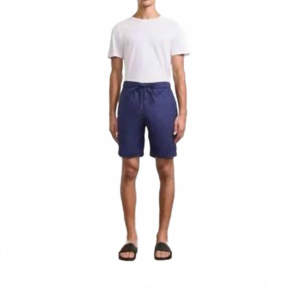 NEW FRESCOBAL CARIOCA felipe linen shorts in navy